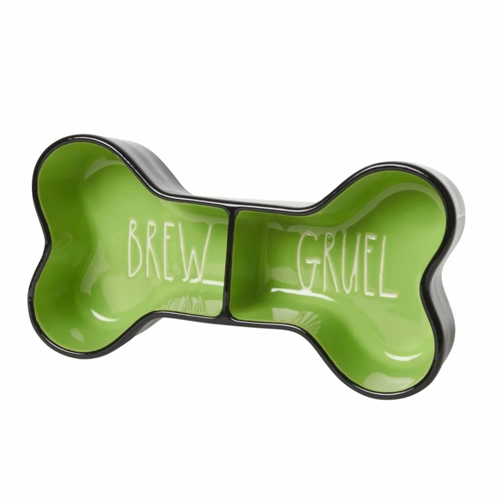 NWT Rae Dunn BREW GRUEL Dog Bowl